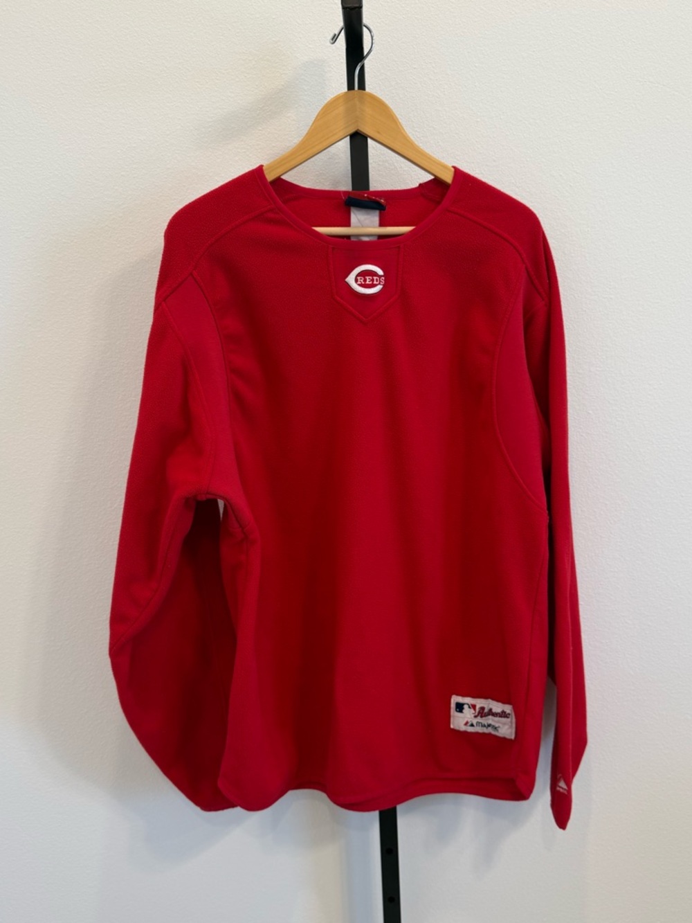 Vintage Majestic MLB Cincinnati Red’s Baseball Fleece Warm Up Crewneck 90s